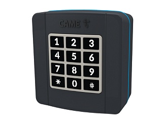 Накладная кодонаборная клавиатура CAME SELT1BDG, подключаемая к шине CXN, 12 кнопок, синяя подсветка, RAL7024